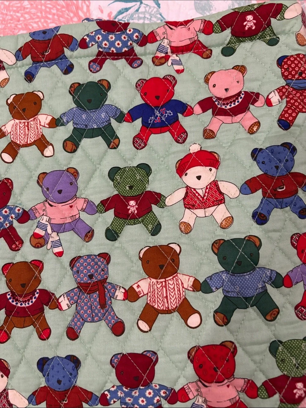 Vera Bradley east west tote in toasty teddies